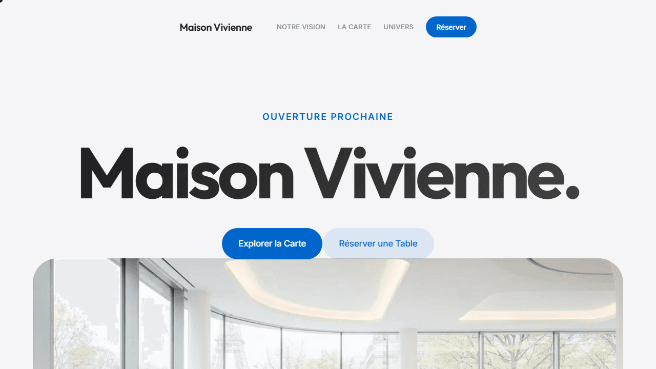 Maison Vivienne (Concept) - Landing, Minimalism, Luxury, Concept project screenshot